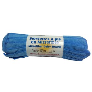 Blue Microfibre Udder Towels - Pk / 10