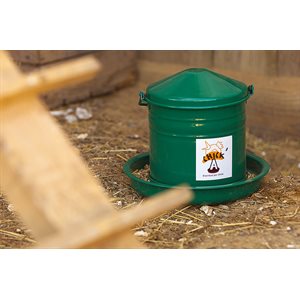CHICK'A Poultry Feeder - Green Enamelled 3l