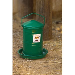 CHICK'A Poultry Feeder - Green Enamelled 5l