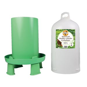 CHICK'A ECO "Green Cylindrical Drinker 12L