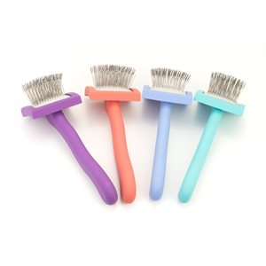 Wooden curved slicker brush small