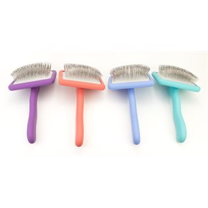 Wooden straight slicker brush large