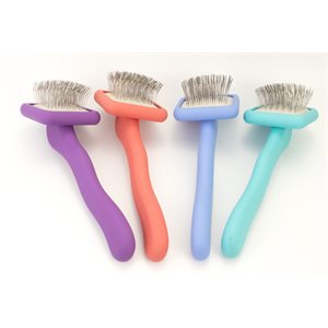 Wooden straight slicker brush small